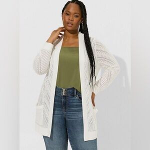 Torrid Pointelle Cardigan
